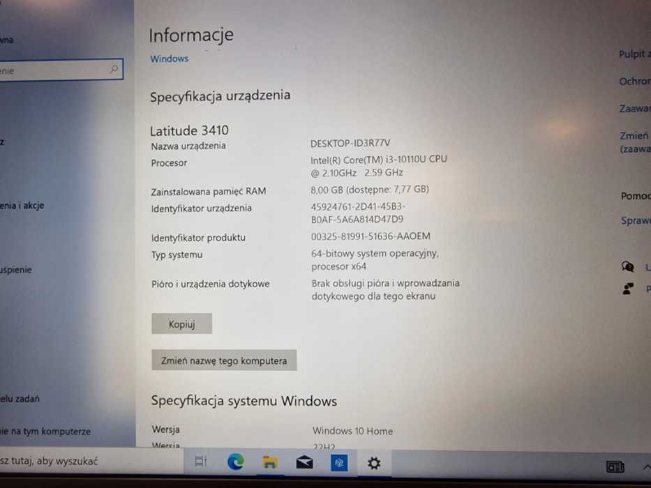 DELL Latitude 3410 CTO/ i3-10110U/ 8GB/ 256GB SSD/ W10