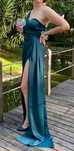 Vestido cerimónia azul petróleo