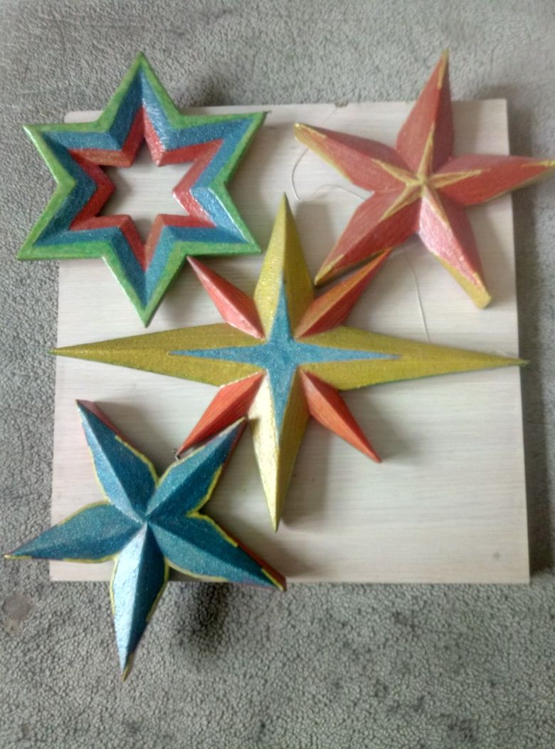 Звезда светящая. Новогодняя звезда. Декор. handmade.