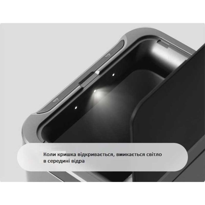 Сенсорне відро для сміття 40 л прямокутне на ніжках