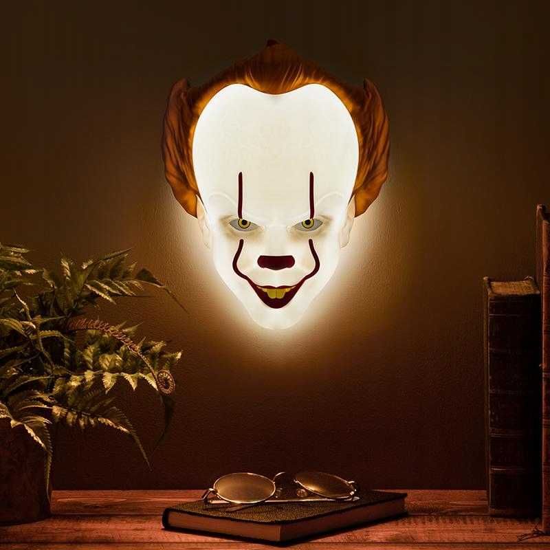 Lampka "TO" Ścienno Biurkowa  MASKA Pennywise 22 CM "IT" Nowa Poznań