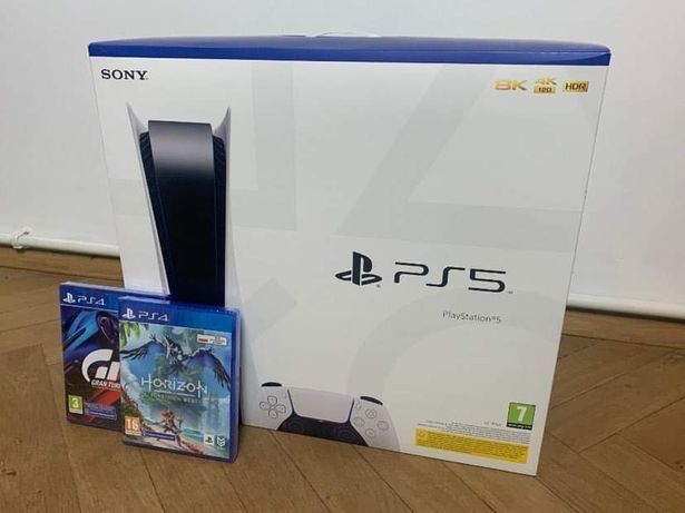 PlayStation 5 nowa od ręki gwarancja + 2 gry