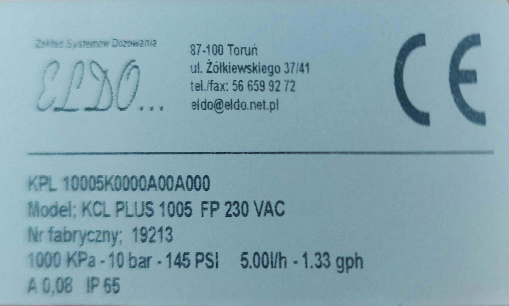 Pompa (nowa) emec kcl PLUS 1005 FP 230 vac + beczka 60 litrów