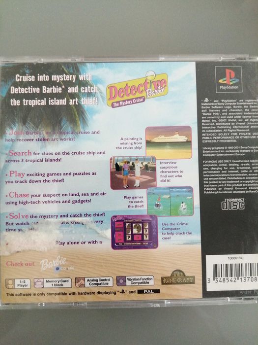 Detective Barbie		Jogo Playstation		Como novo!*