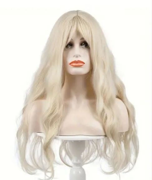 Długa peruka jasny blond
