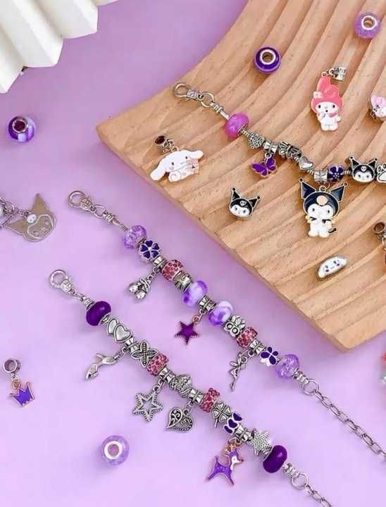 ZESTAW KUROMI do robienia bransoletek naszyjników Charms