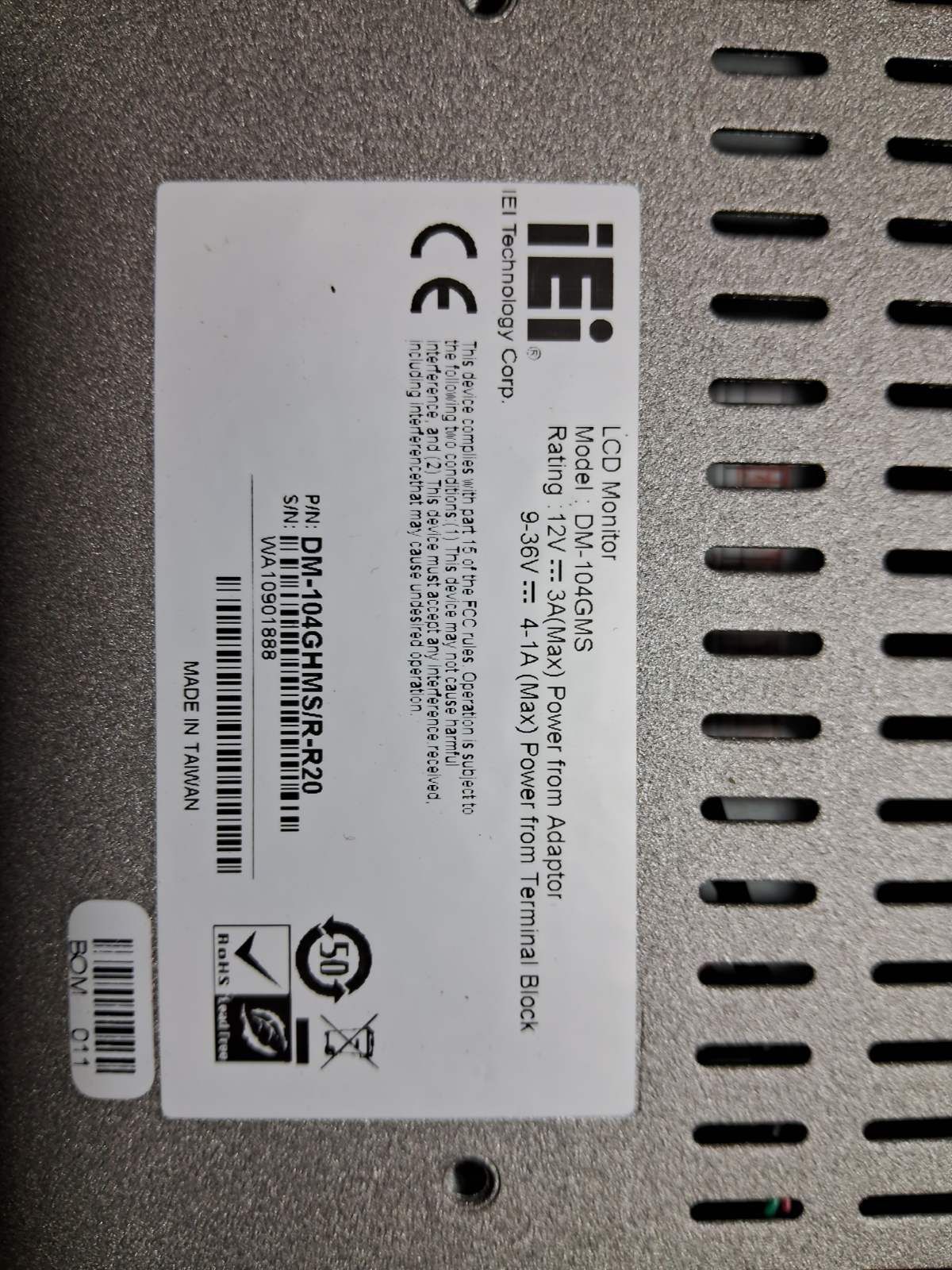 LCD monitor dm-104gms екран монітор дисплей