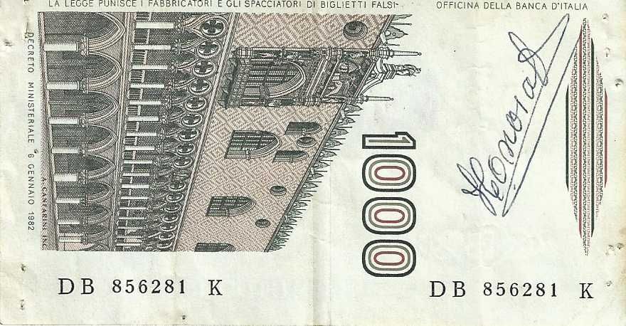 Notas antigas - Itália