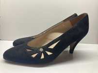 Sapatos de Salto Alto Pretos de Pele (Charles) Nº 36