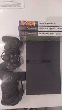 zestaw PS2 gry, pady, konsola