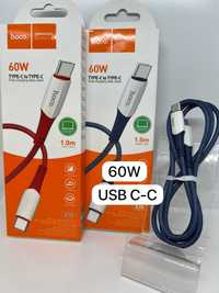 Kabel Typ C do Typ C HOCO 60W PD 3A  - 1 m czerwony/niebieski