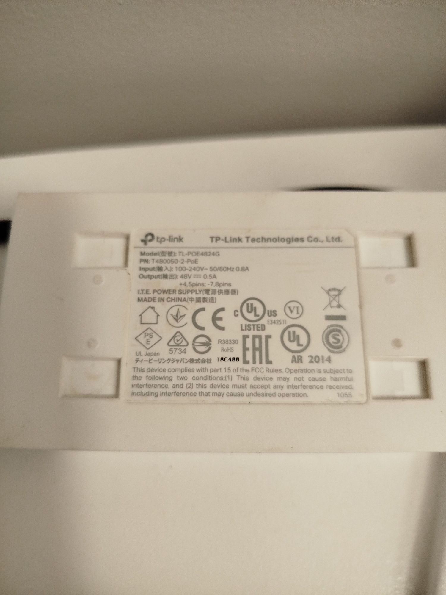 TP-Link TL-POE4824G adapter PoE Gigabit Ethernet 48V 24W. Nowy. Tanio.
