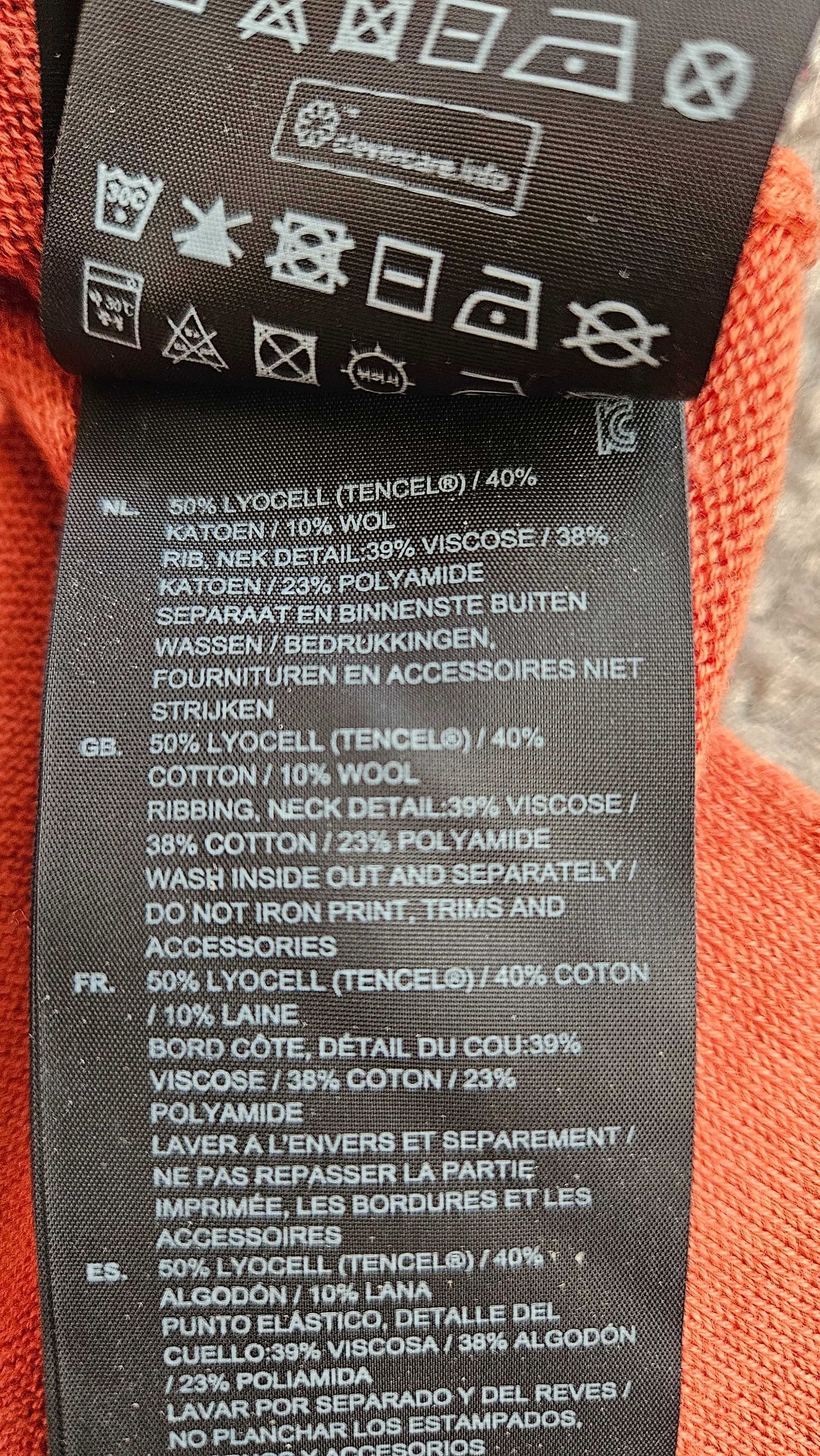 Cienki rudo-pomarańczowy sweter G-Star Raw dobry skład S/36