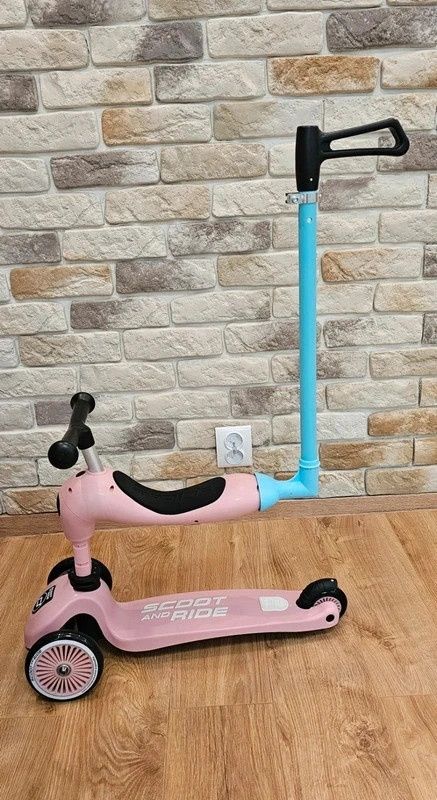 Popychacz kij drążek do hulajnogi Scoot and Ride Niebieski