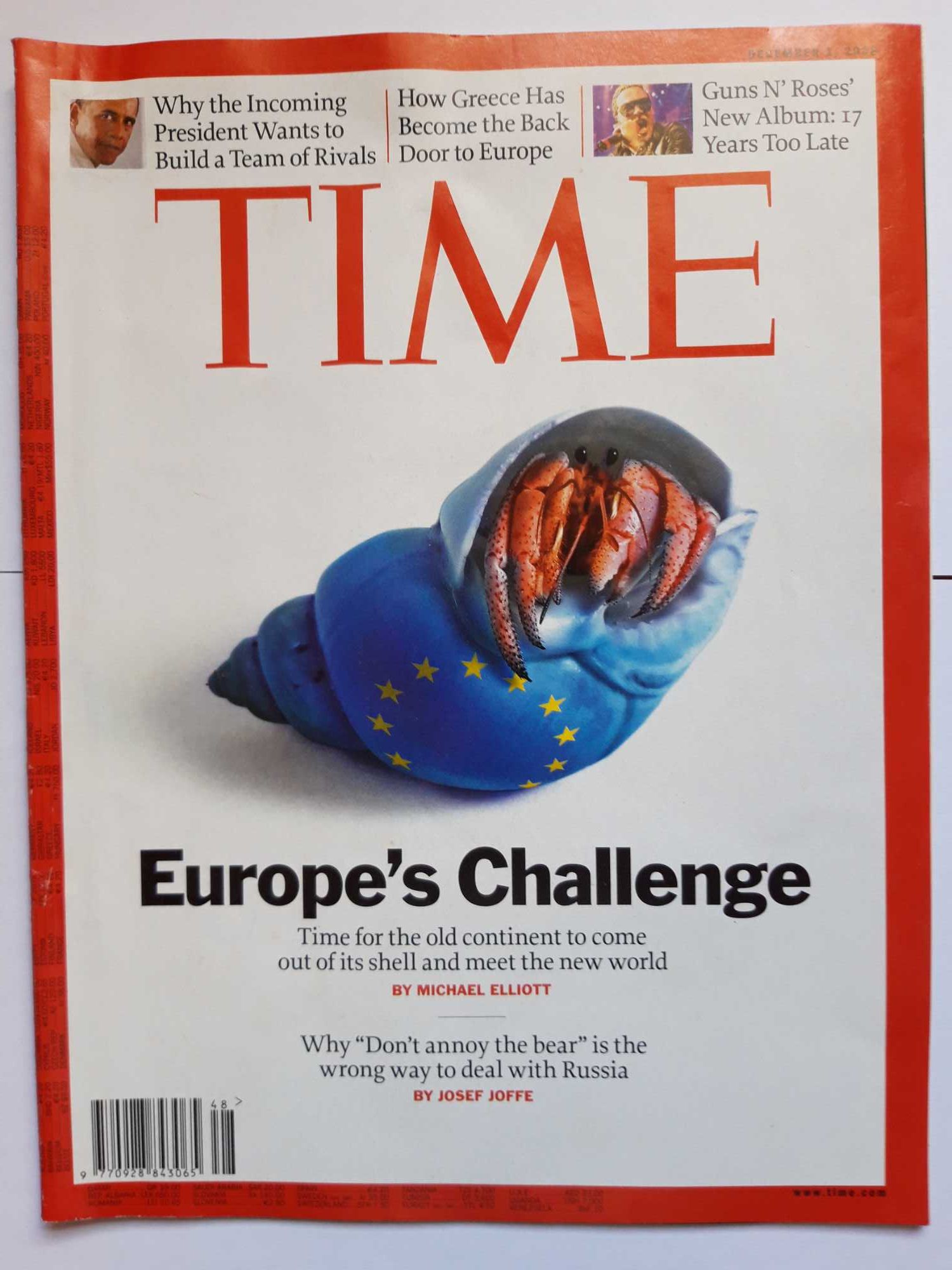 Revistas Time. Ano 2008.