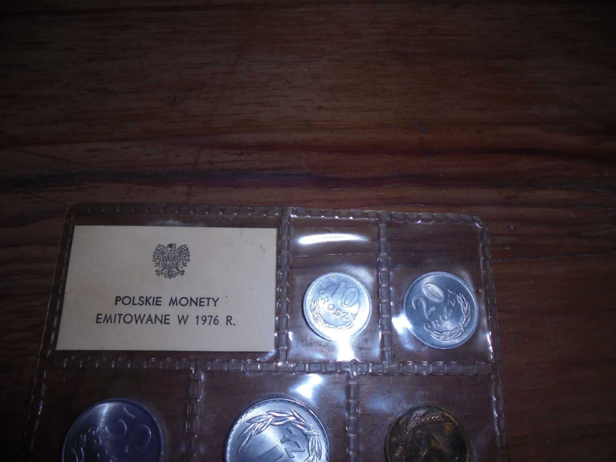 Polskie monety emitowane w 1976r- stan bankowy zafoliowane