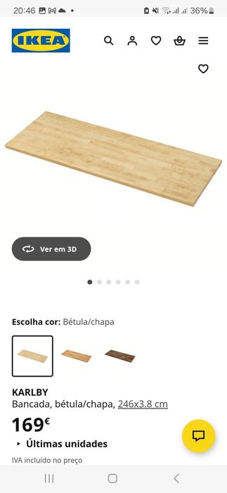 Bancada Karlby 230cm