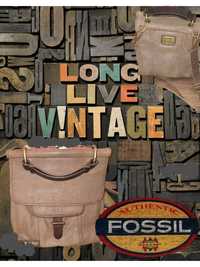 Шкіряна чоловіча сумка Fossil long live vintage