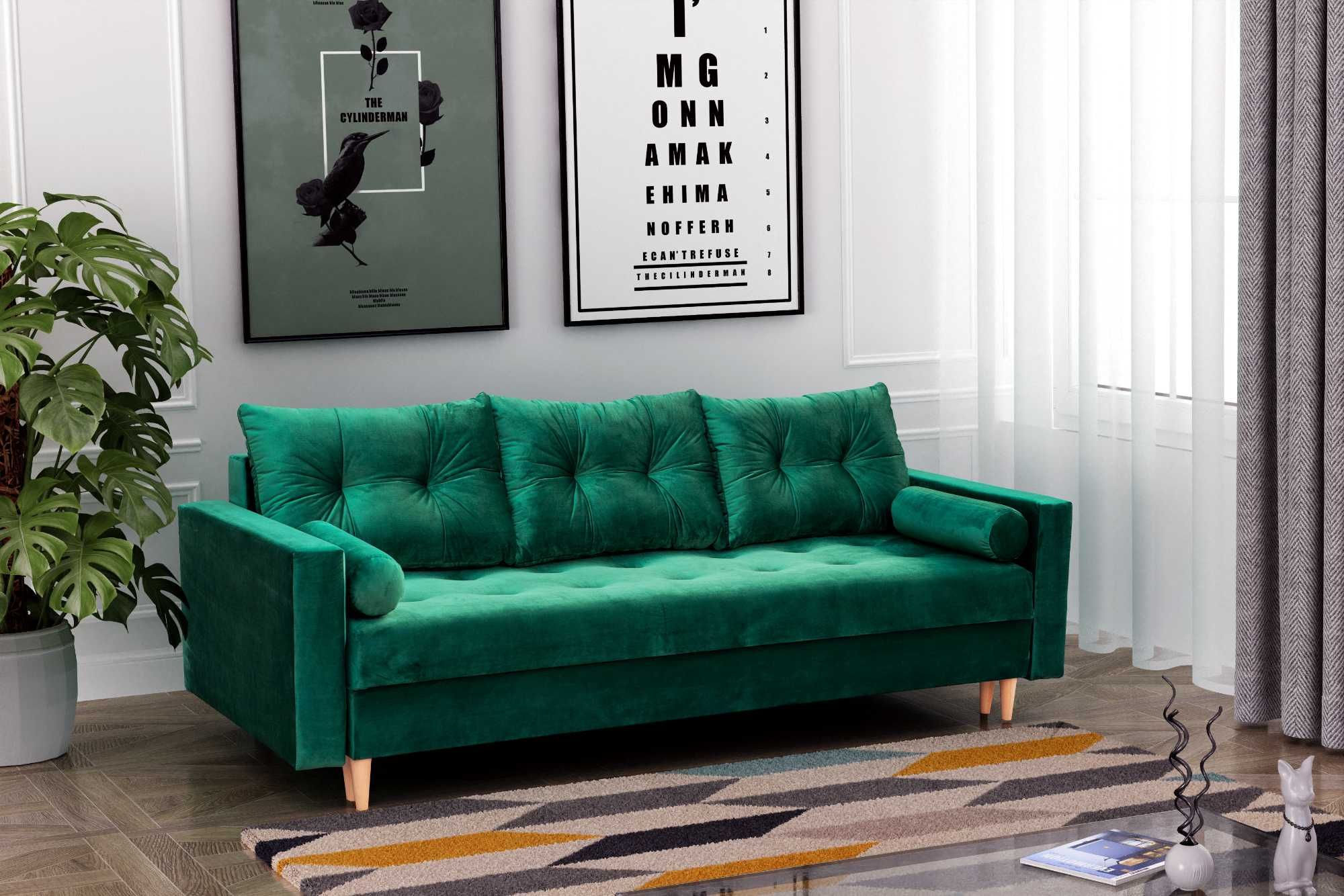 Sofa  kanapa z pojemnikiem funkcja spania SKANDYNAWSKA standard