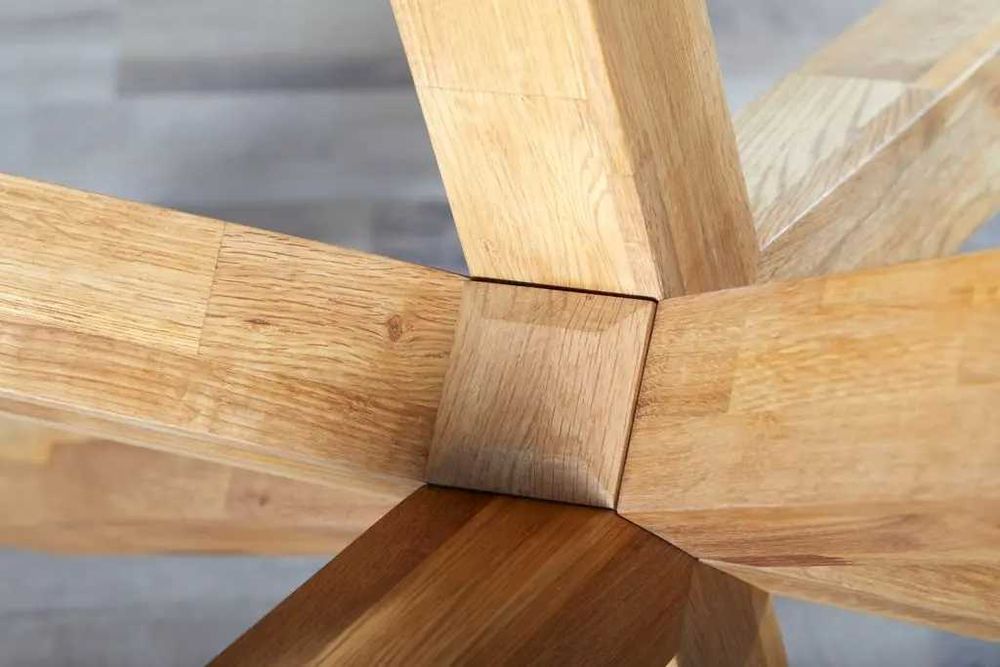 Mesa de vidro 90x160  - evidro e efeito madeira carvalho - NOVA