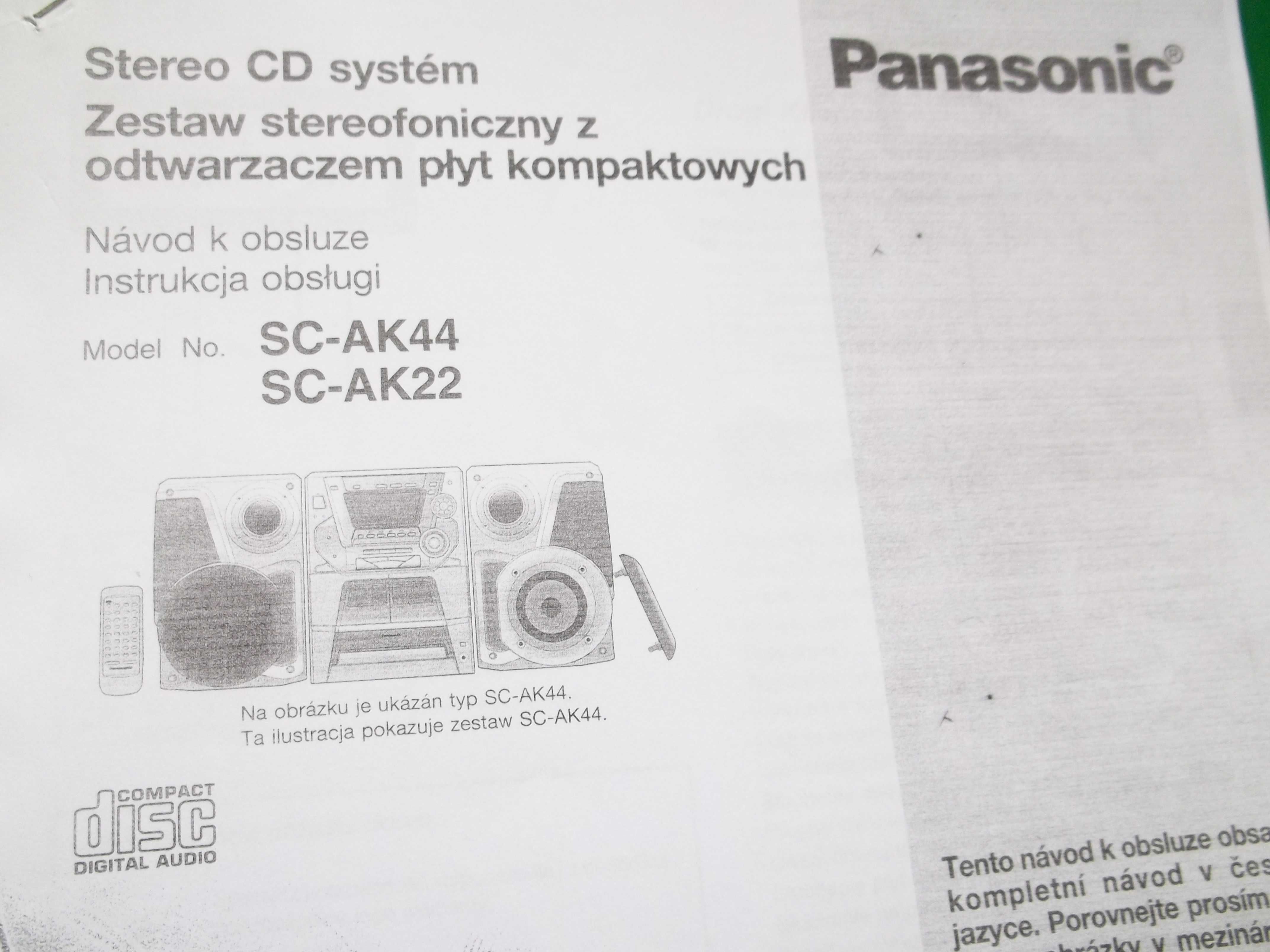 Instrukcje obsługi amplitunera Panasonic SA-HE90 i SA-HE70 i wieży P..