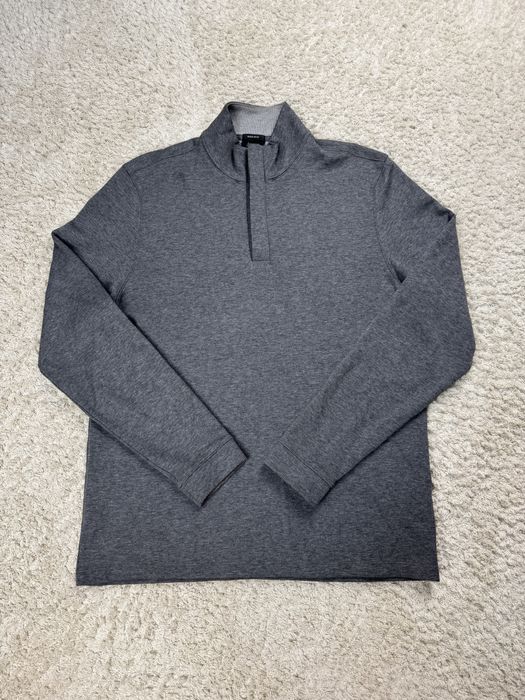 Трендовий чоловічий темно-сірий джемпер на блискавці hugo boss