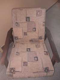 Fotele drewniane + tapicerka