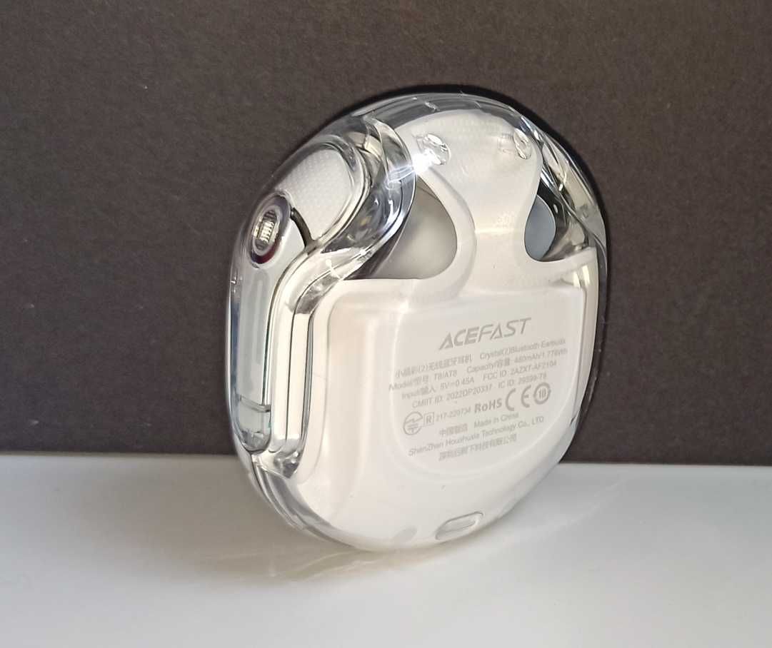 Навушники блютуз Acefast T8 Crystal прозорий корпус кришталевий звук
