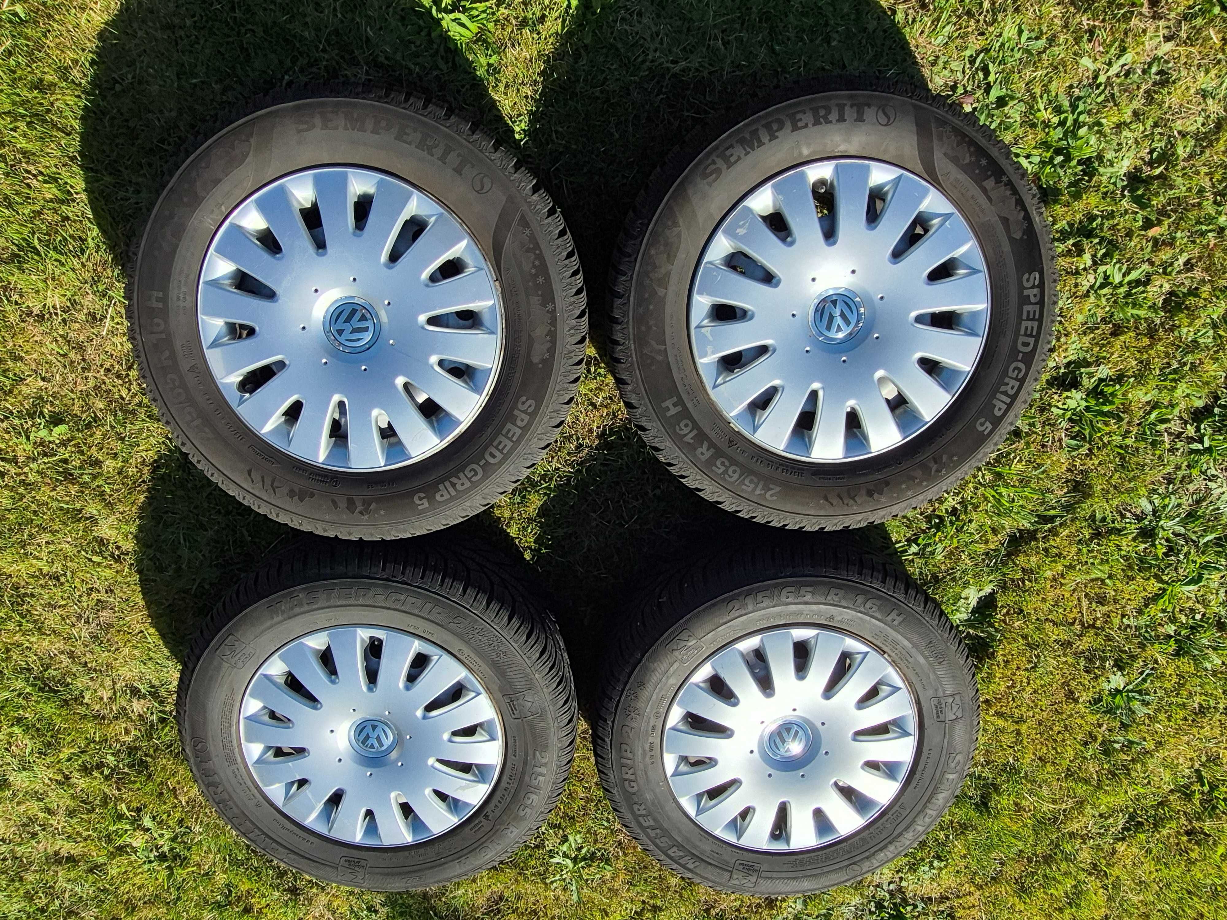 5x112**VW**Tiguan**Felgi+Kołpaki+Opny Zima**Ładny Komplet**215/65/16