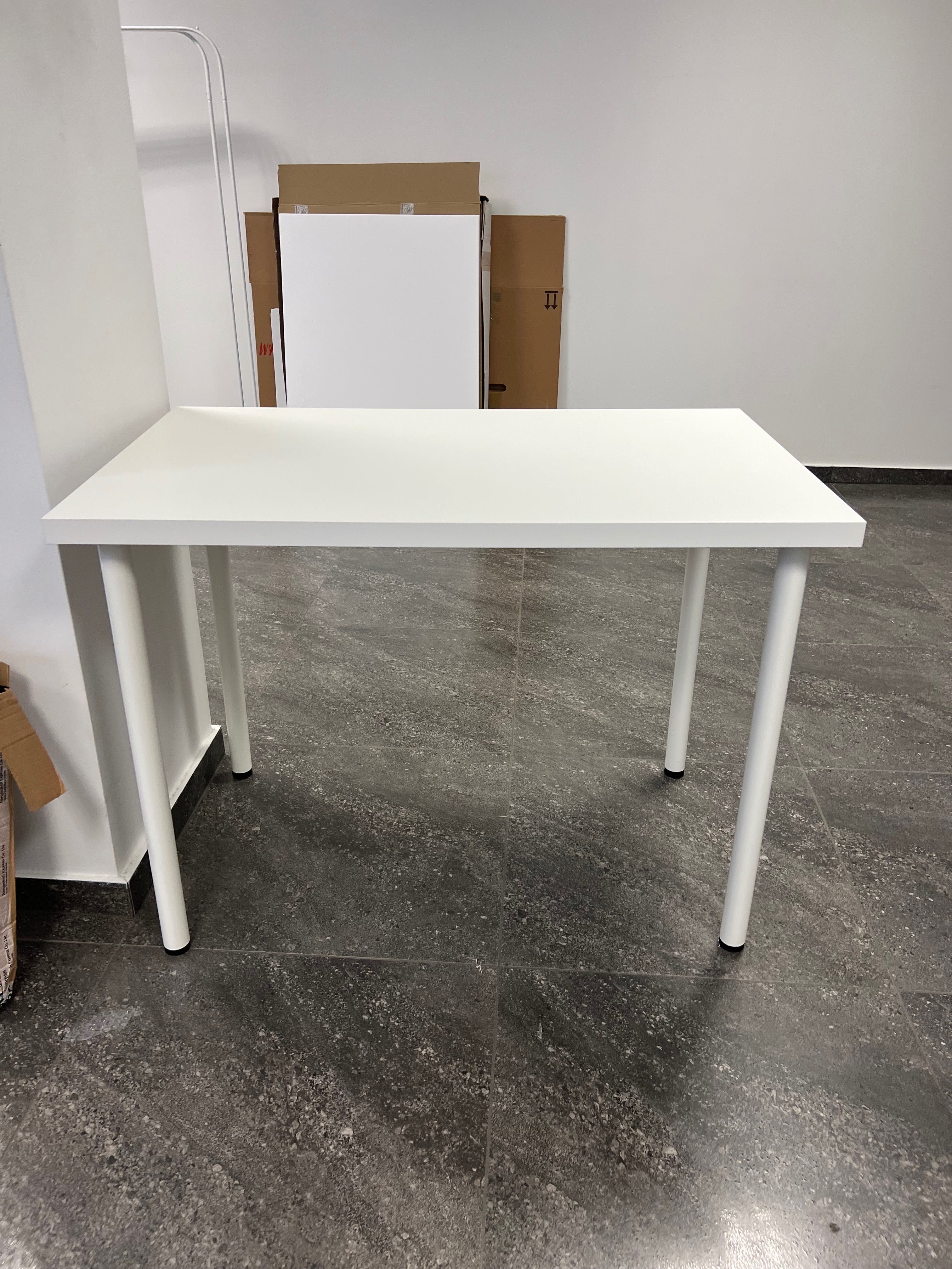 Biurko biały i ciemnoszary model, 120x60 cm Ikea jak nowe