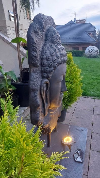 Płaskorzeźba do ogrodu Budda 120cm Ogrody w stylu orientalnym