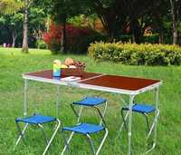 стол для пікніка рибалки туризму роскладний стіл +4 стільця