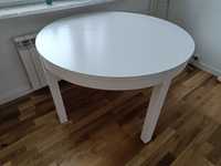 Stół BJURSTA Ikea - okrągły rozkładany biały