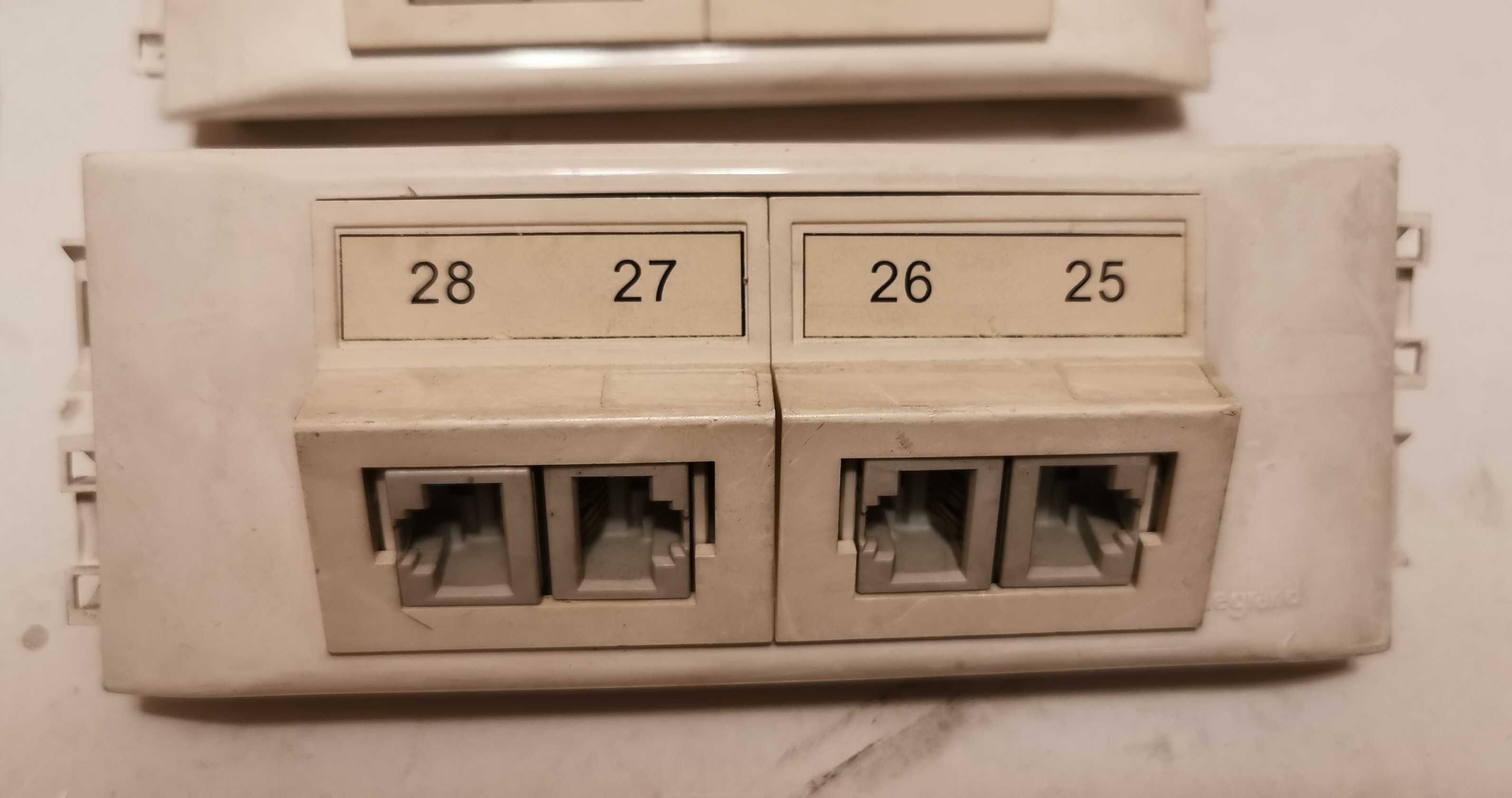 Gniazdo Sieciowe Internetowe RJ45 Gniazdka Gniazda Podwójne