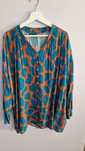Kolorowa elegancka tunika, bluzka motyl oversize plus size XL-7XL
