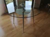 Stół szklany wys 80cm  sred 110cm