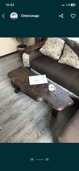 Стіл Журнальний , Столик , Столешня Дубова , Стіл Loft , столешница