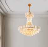 EKSKLUZYWNY żyrandol kryształowy 60x70cm NOWA lampa sufitowa 7 świateł