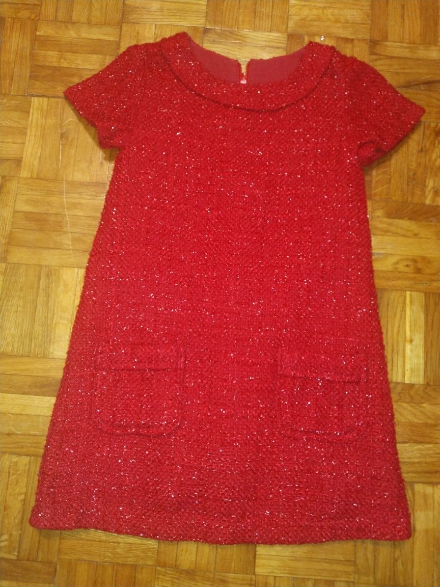 Elegancka czerwona sukienka połyskująca 7 lat