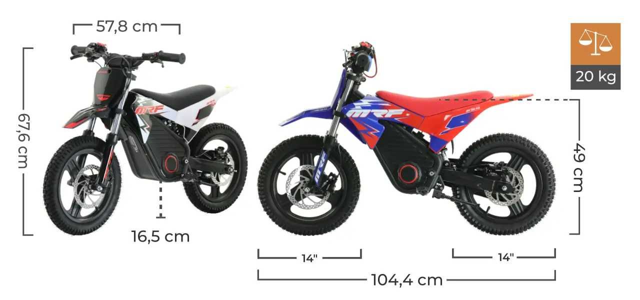 Motorek elektryczny dla dziecka MiniCross MRF JOY 500 MX niebieski