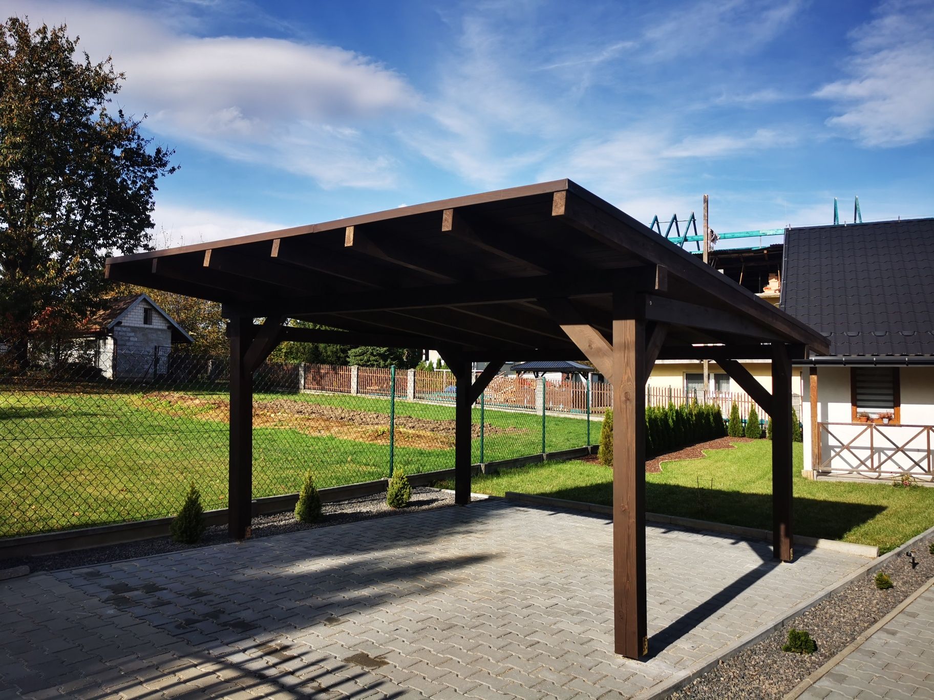 Wiata altanka pergola plac zabaw drewno aluminium