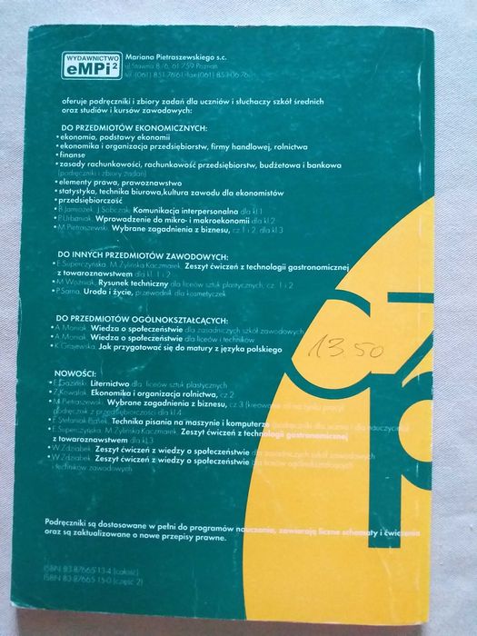 Ekonomika i organizacja przedsiębiorstw. Część 2. Marian Pietraszewski