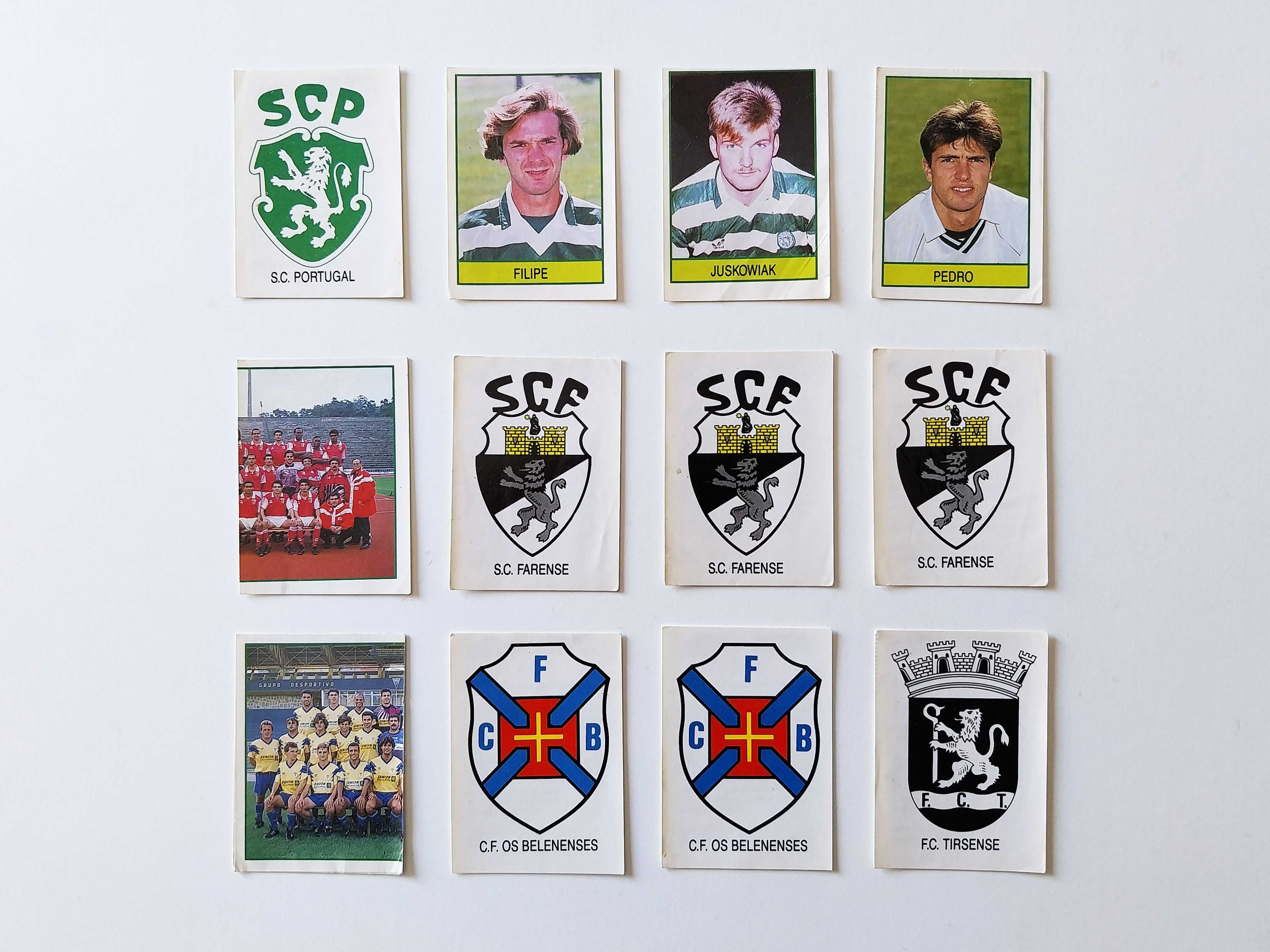 12 cromos FUTEBOL EM ACÇÃO 1992-93 (Longa Vida) | lote ou venda avulso