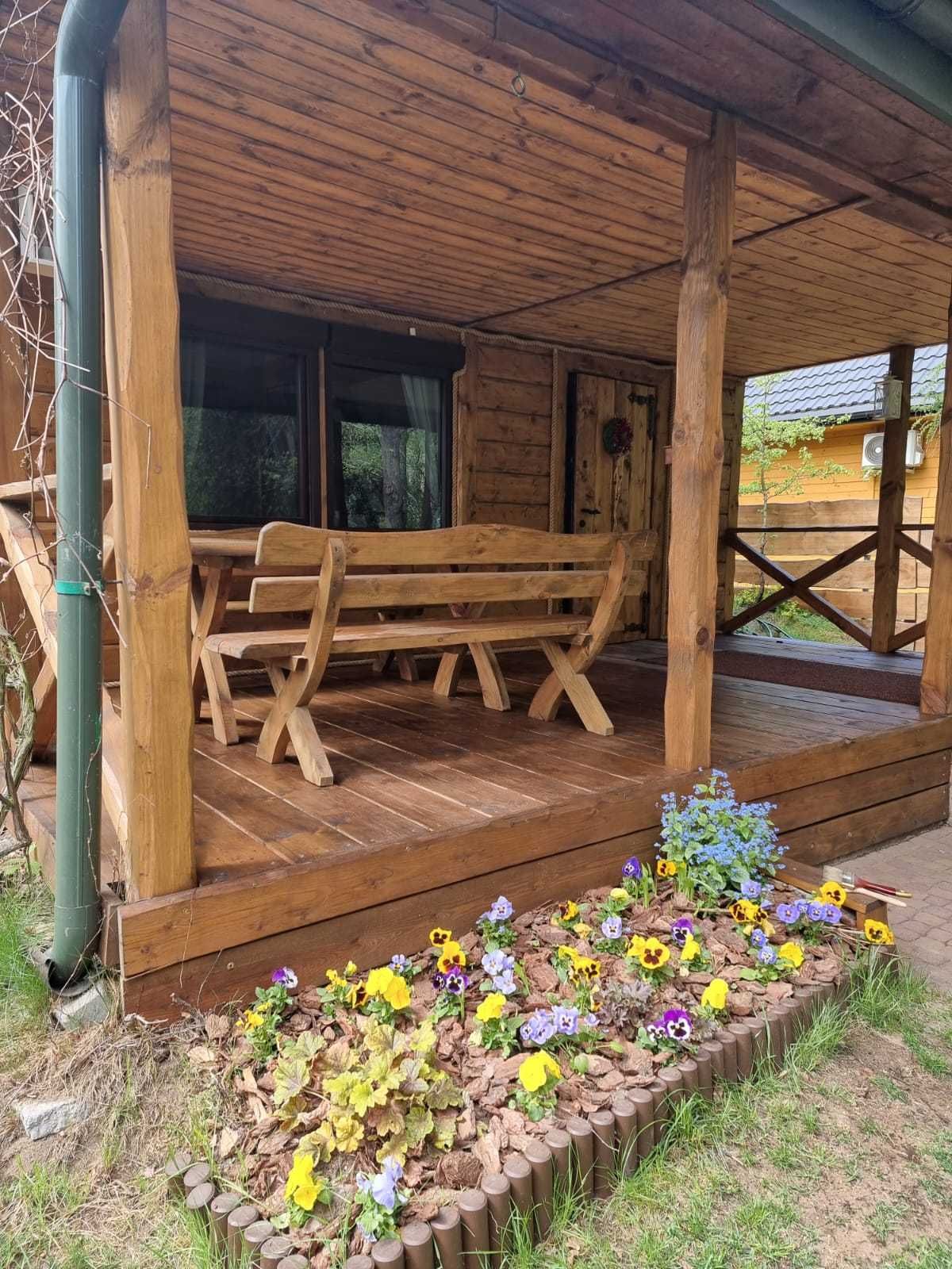 Domek nad jeziorem Łąkie jacuzzi sauna prywatny pomost
