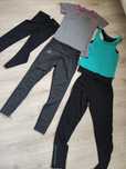Zestaw komplet sportowy aerobik fitness do biegania leginsy t-shirt to