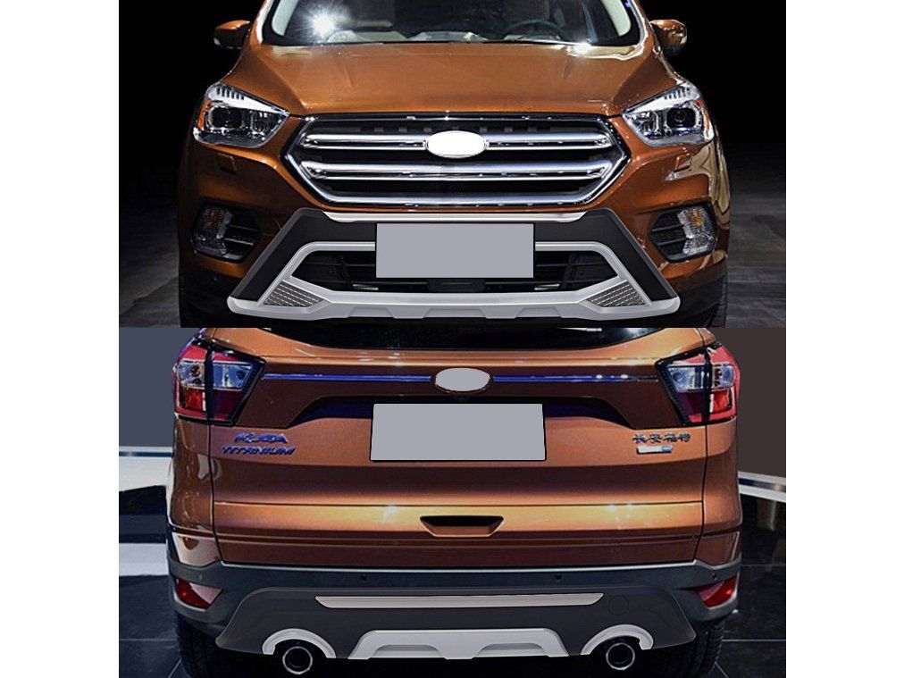 Ford Kuga 2016-2018 Накладка обвес на передний и задний бампер (г)