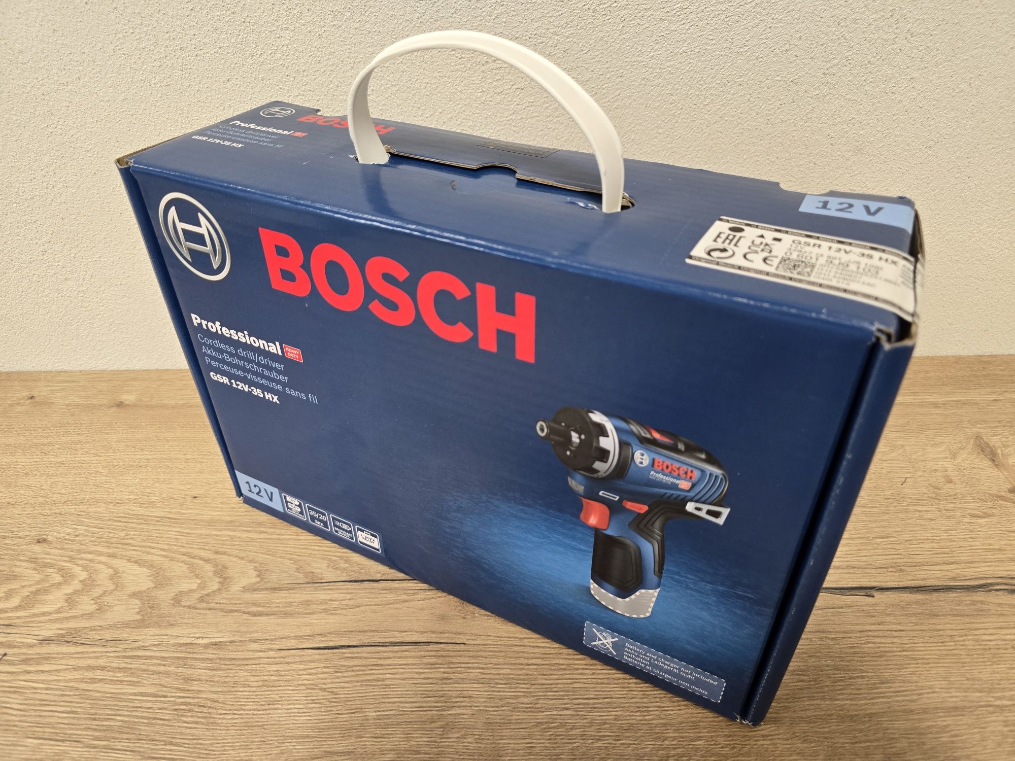 Bosch GSR 12v-35 HX zestaw jak nowa wiertło centrujące fazownik