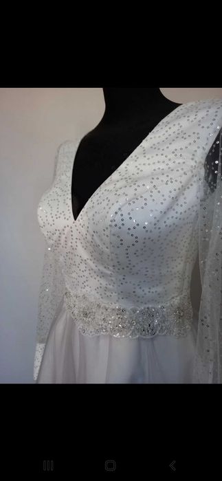 Krotka srebrna sukienka