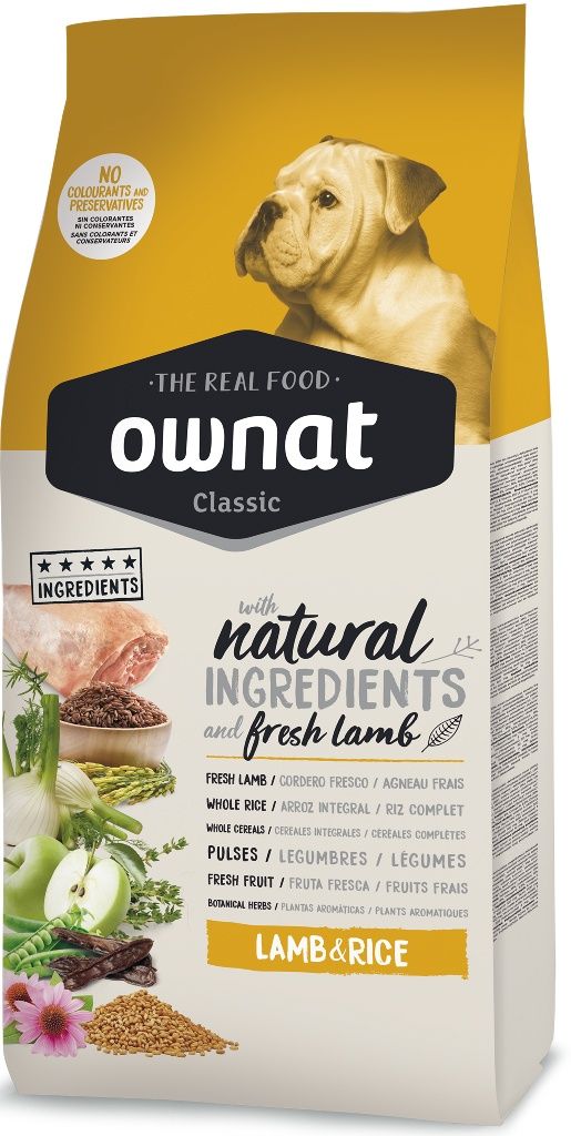 Ownat Classic Dog Adult Karma Bogata w Świeżą Jagnięcinę i Ryż 12 kg