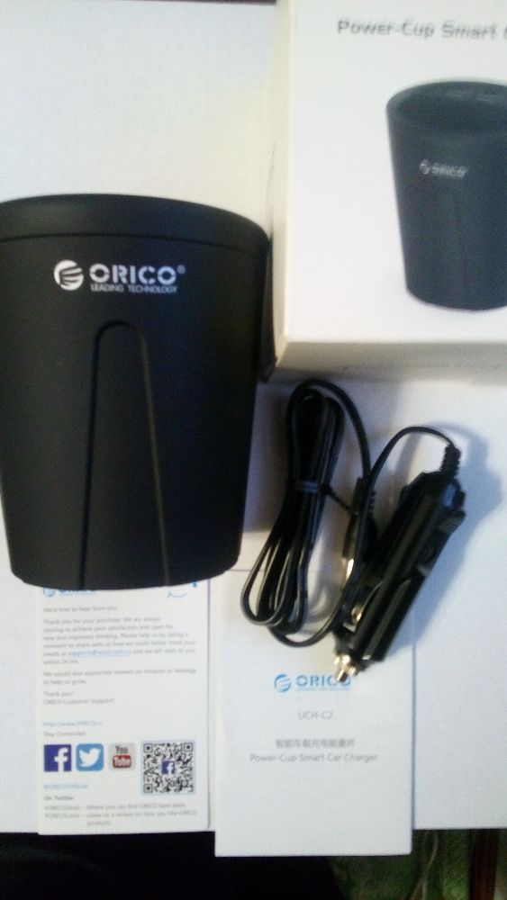 Автомобильное зарядное устройство в подстаканник ORICO 3 USB, 36 Вт